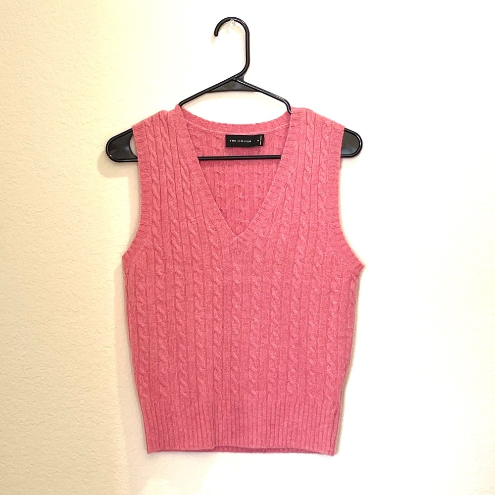 The Limited | Wool Angora Blend Cable Knit Vest